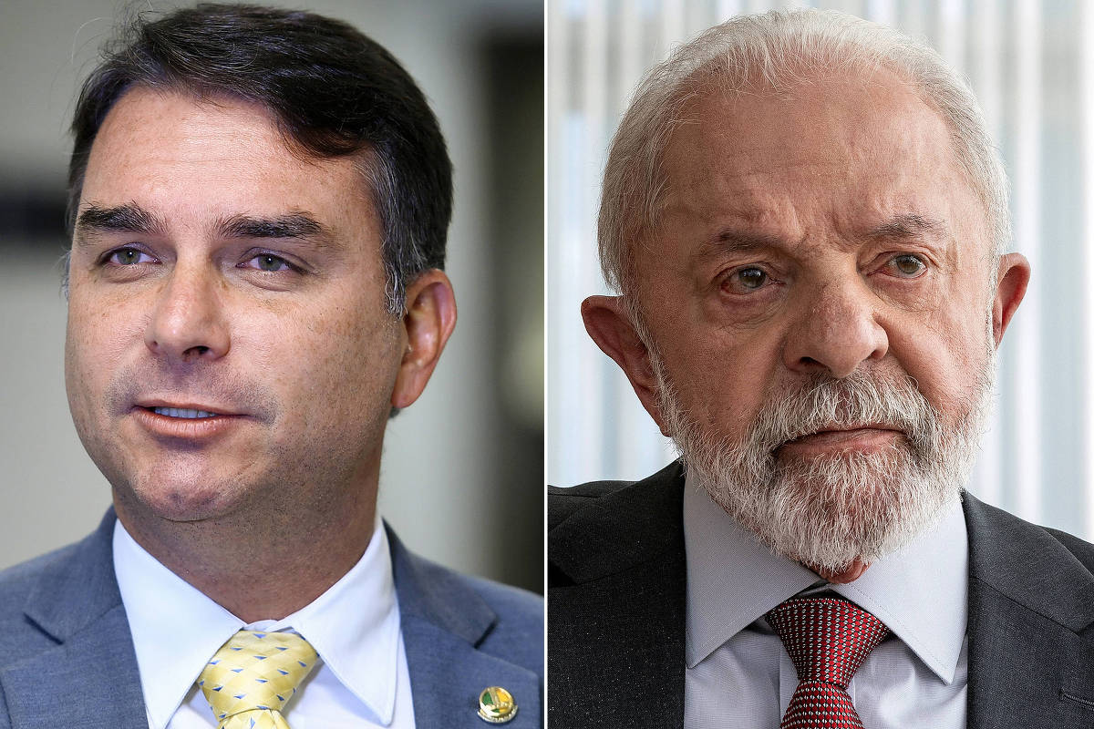 Dois homens aparecem em retratos lado a lado. O da esquerda é um homem de meia-idade com cabelo escuro, veste terno cinza, camisa branca e gravata amarela com padrão. O da direita é um homem mais velho, com cabelo e barba grisalhos, veste terno escuro, camisa branca e gravata vermelha com padrão. Ambos estão em ambientes internos com iluminação neutra.